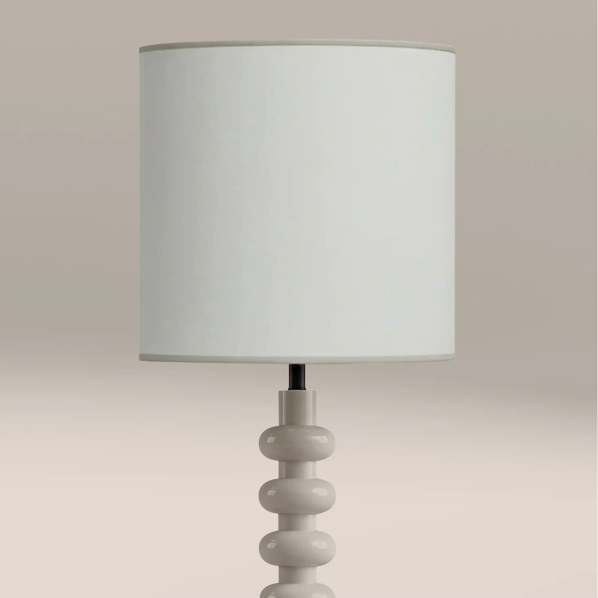 Blake Floor Lamp | Natural Linen & High Gloss Latte