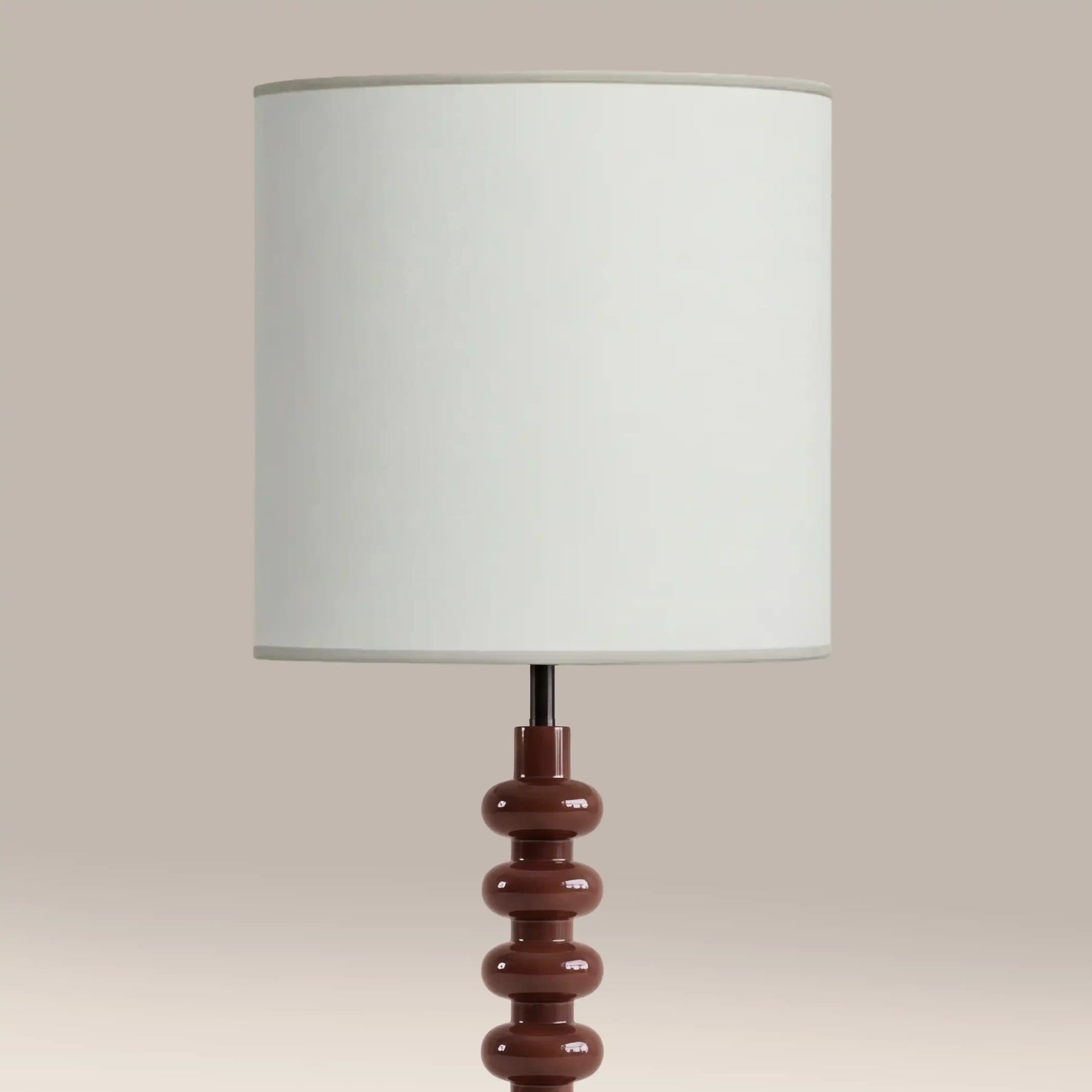 Blake Floor Lamp | Natural Linen & High Gloss Burgundy
