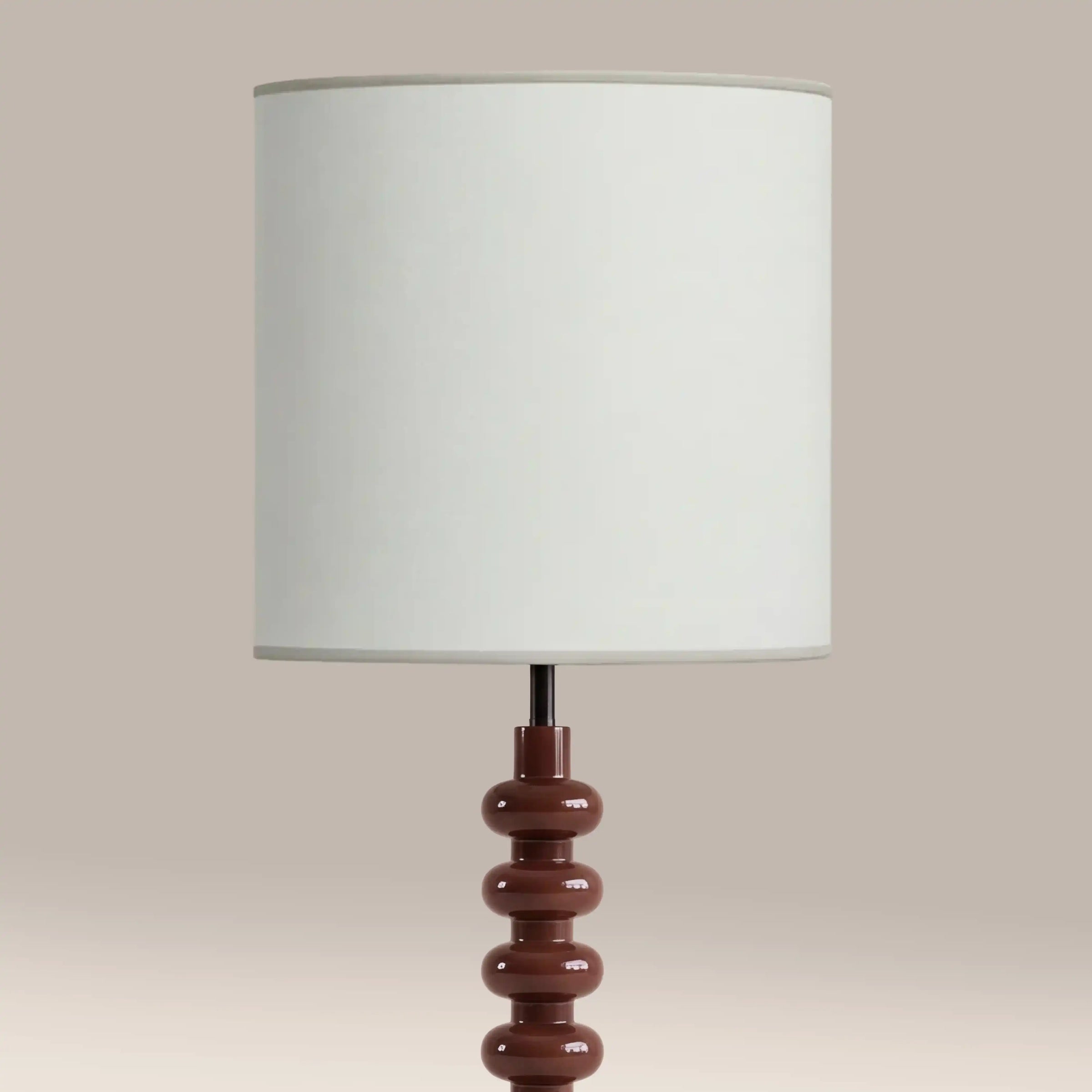 Blake Floor Lamp | Natural Linen & High Gloss Burgundy