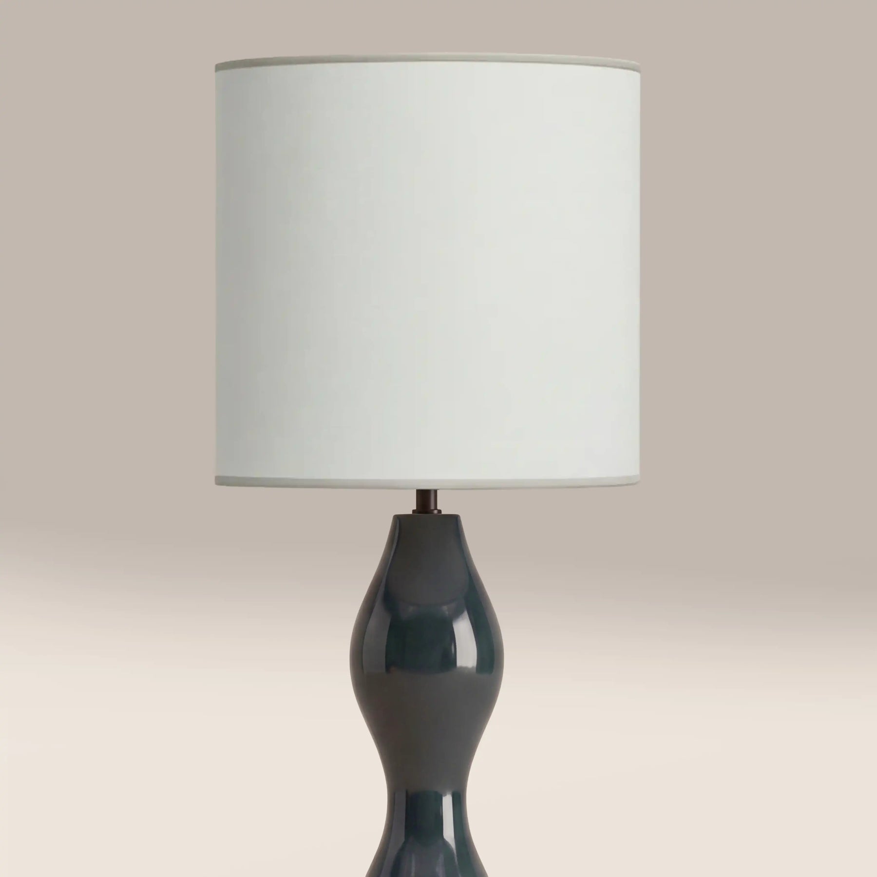 Luella Floor Lamp | Natural & High Gloss Emerald Green