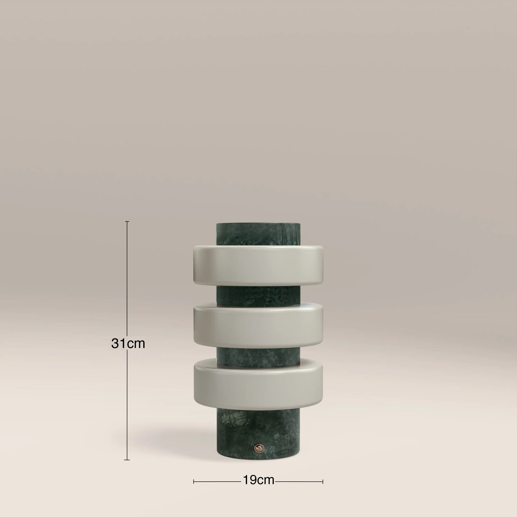Alanis Table Lamp | Opal Glass & Dark Green Marble