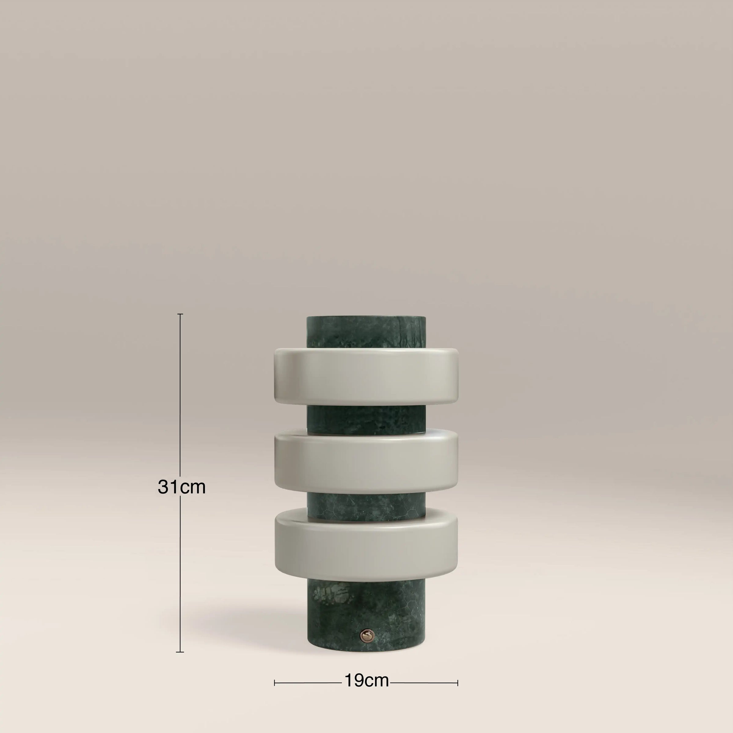 Alanis Table Lamp | Opal Glass & Dark Green Marble