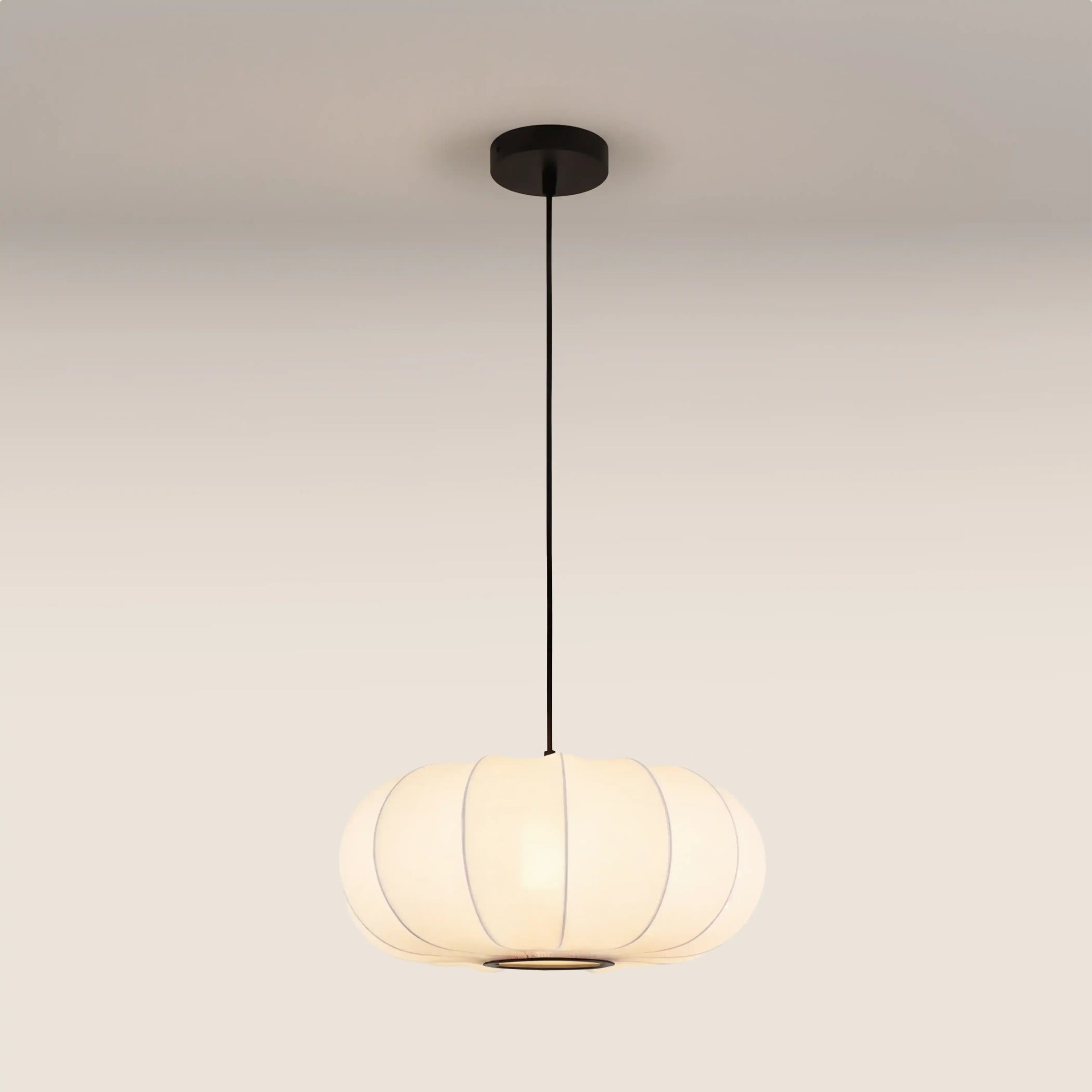 Everett Oval Bubble Pendant Light | White