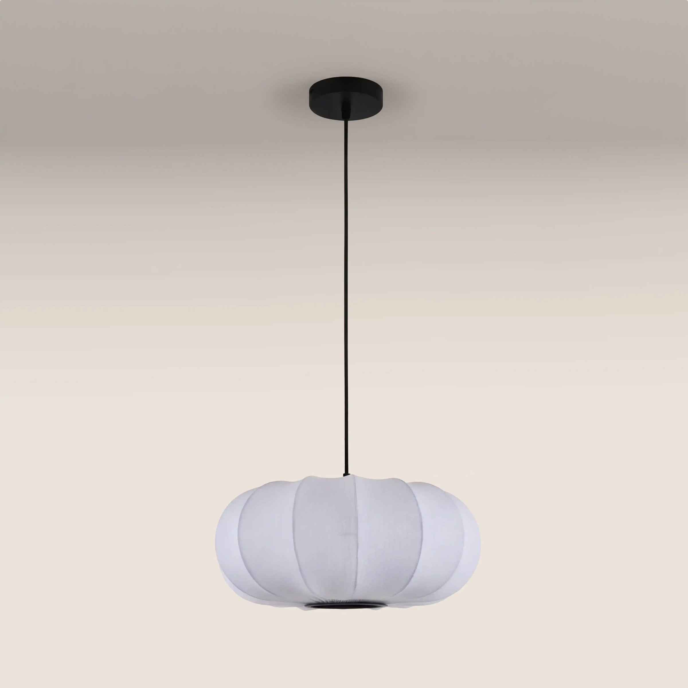 Everett Oval Bubble Pendant Light | White