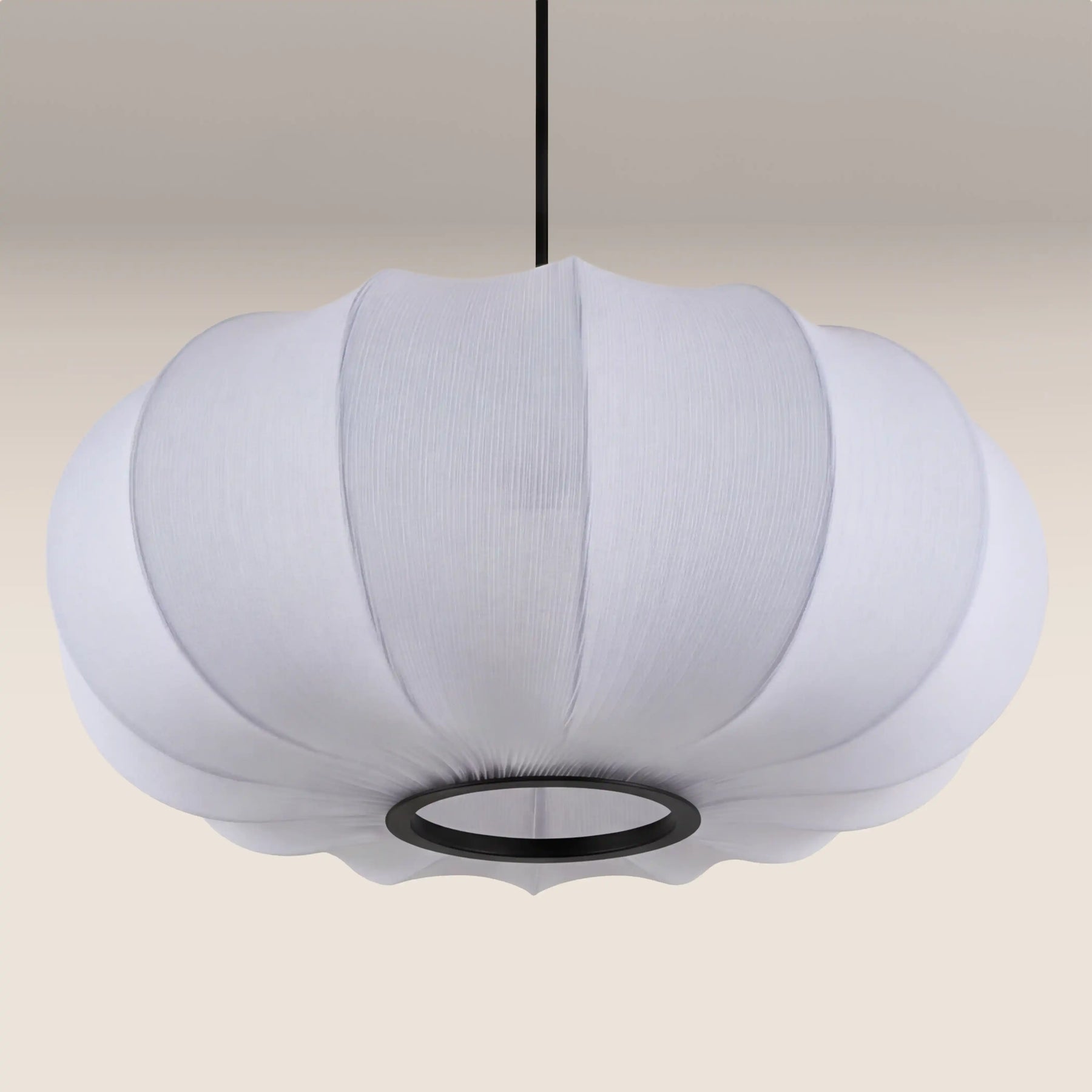 Everett Oval Bubble Pendant Light | White