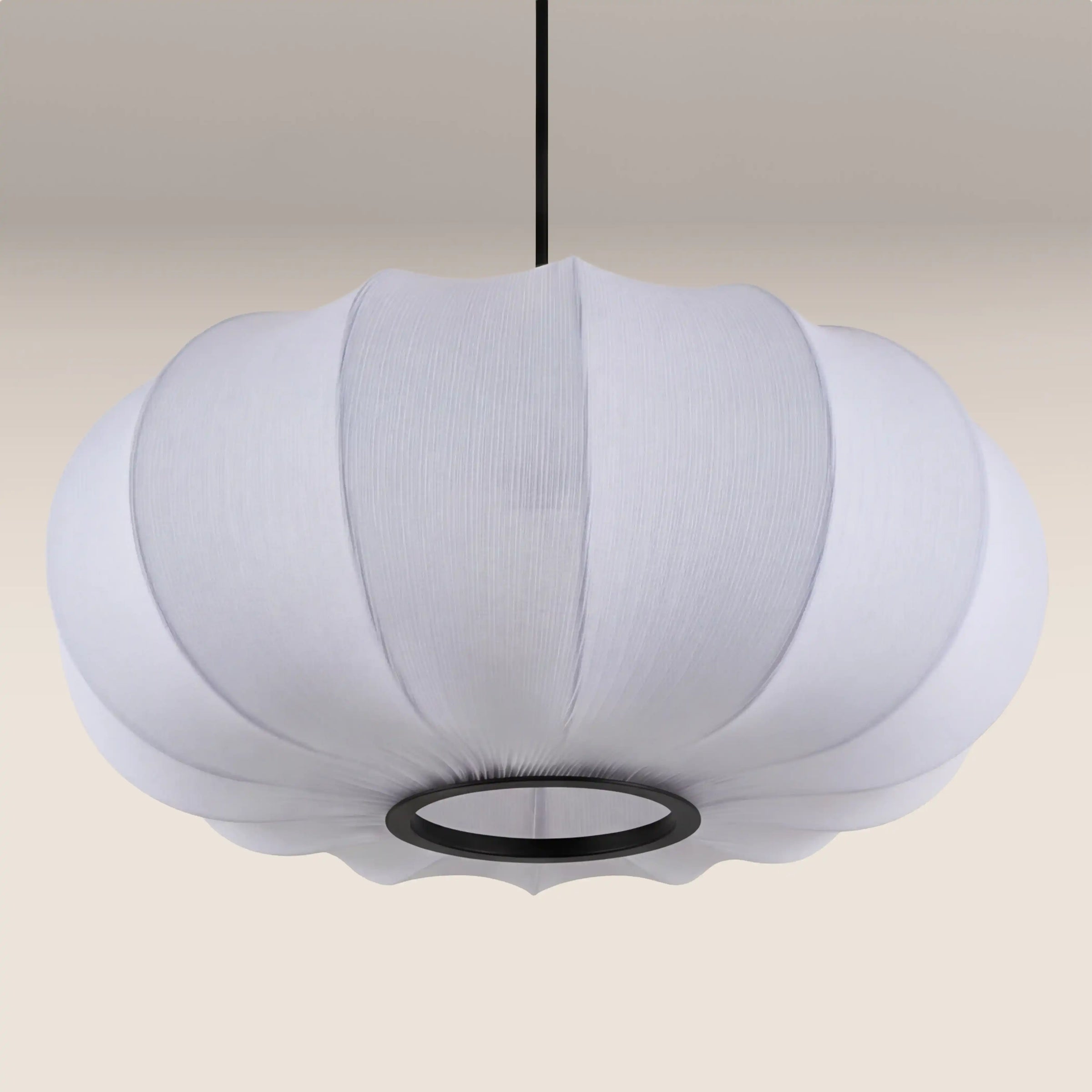 Everett Oval Bubble Pendant Light | White