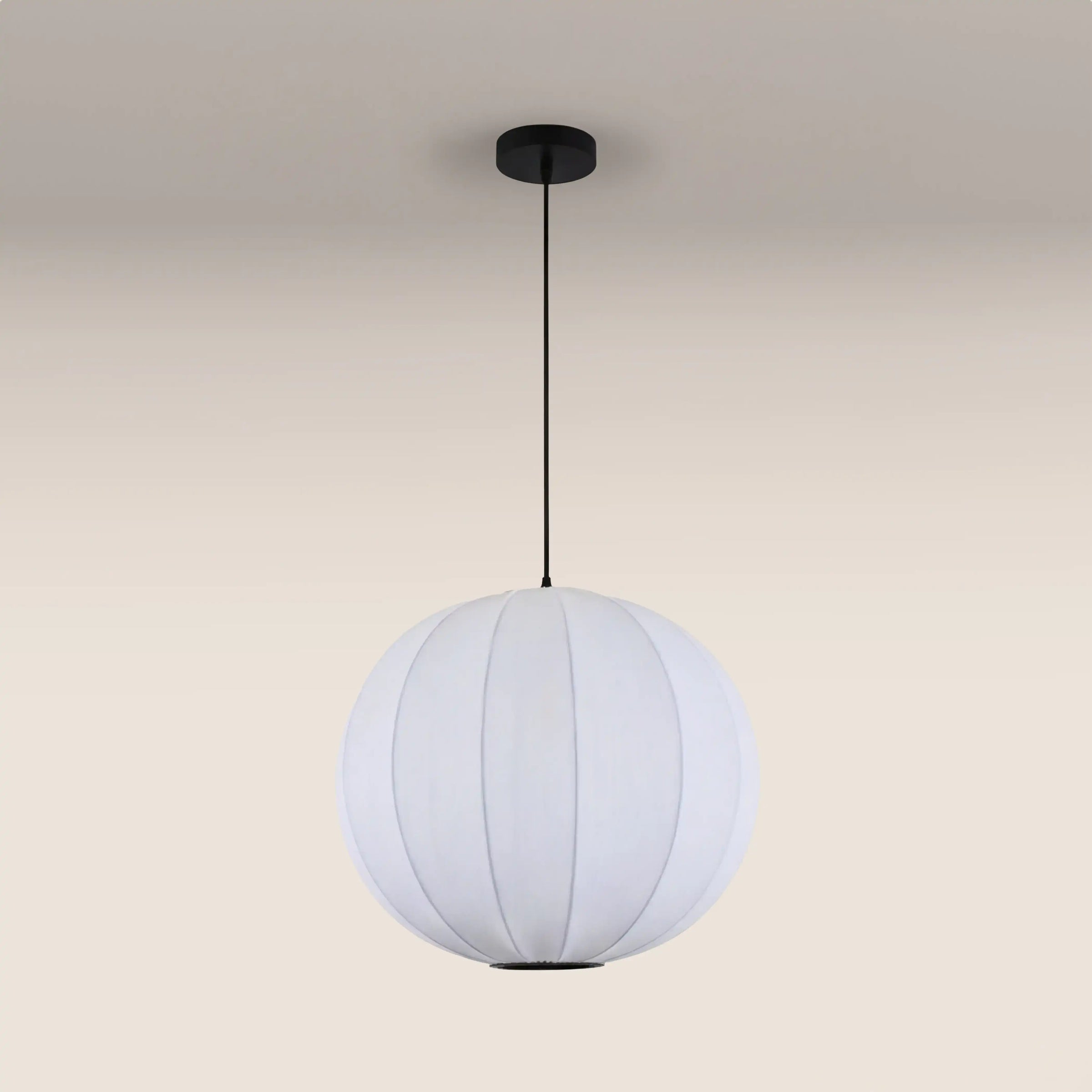Everett Round Bubble Pendant Light | White