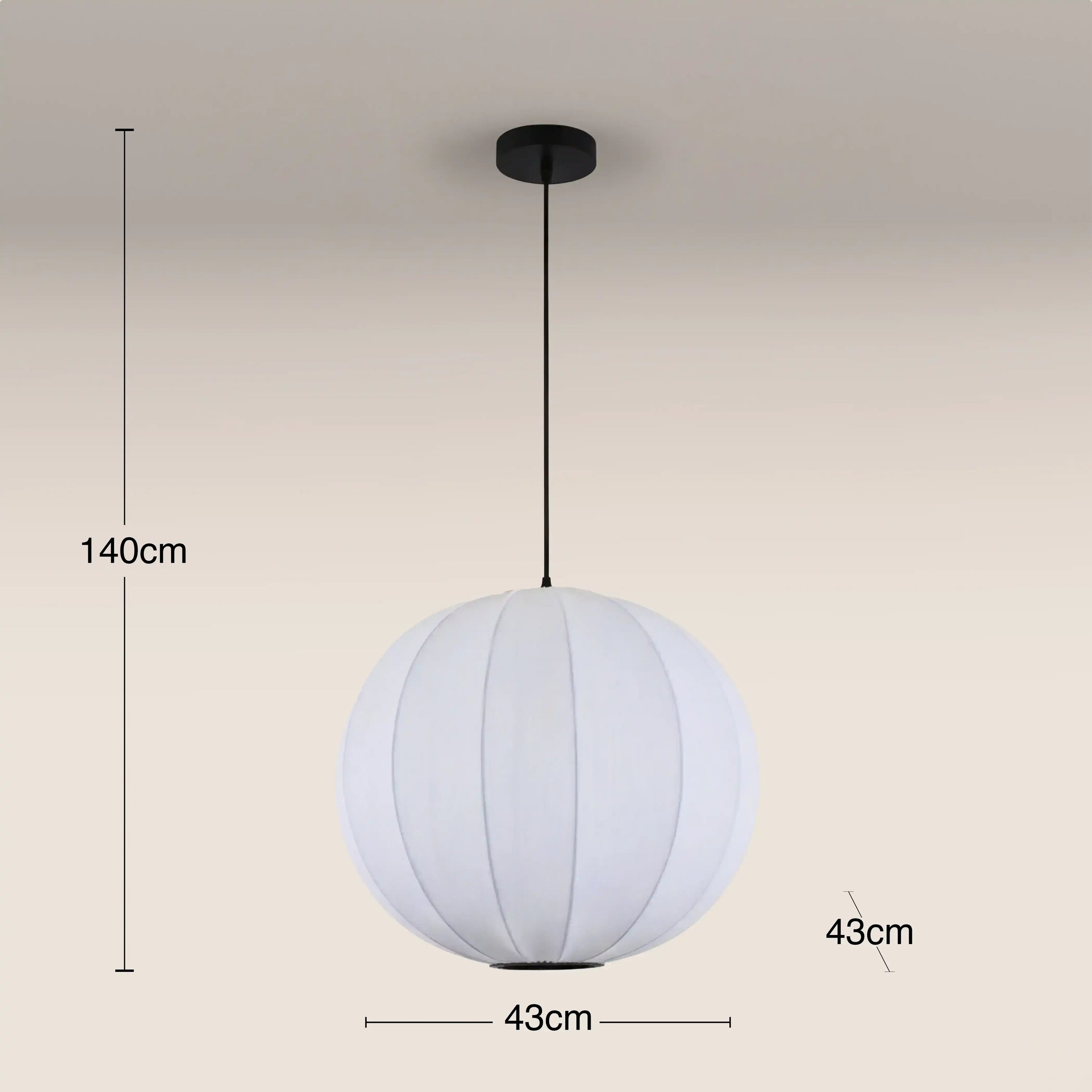 Everett Round Bubble Pendant Light | White