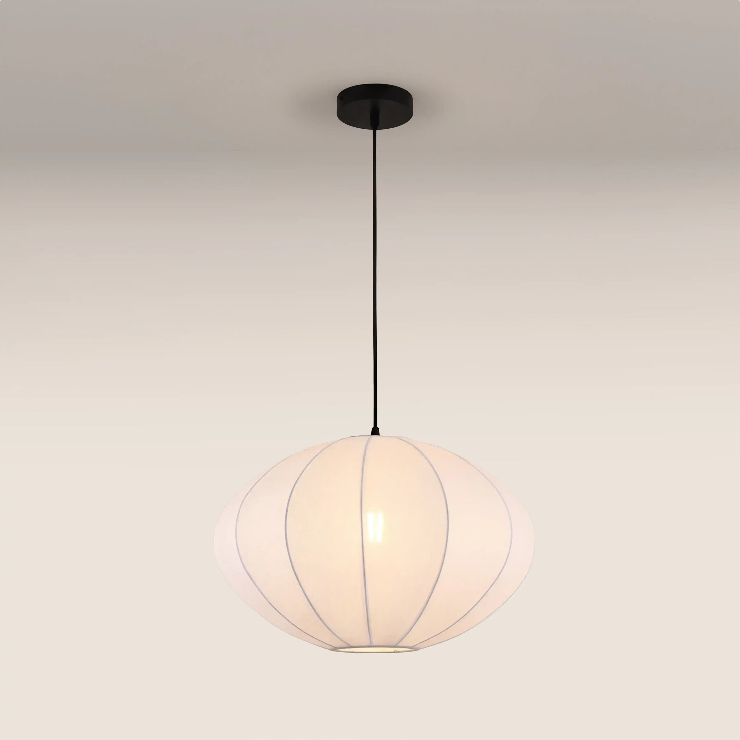 Everett Saucer Bubble Pendant Light | White