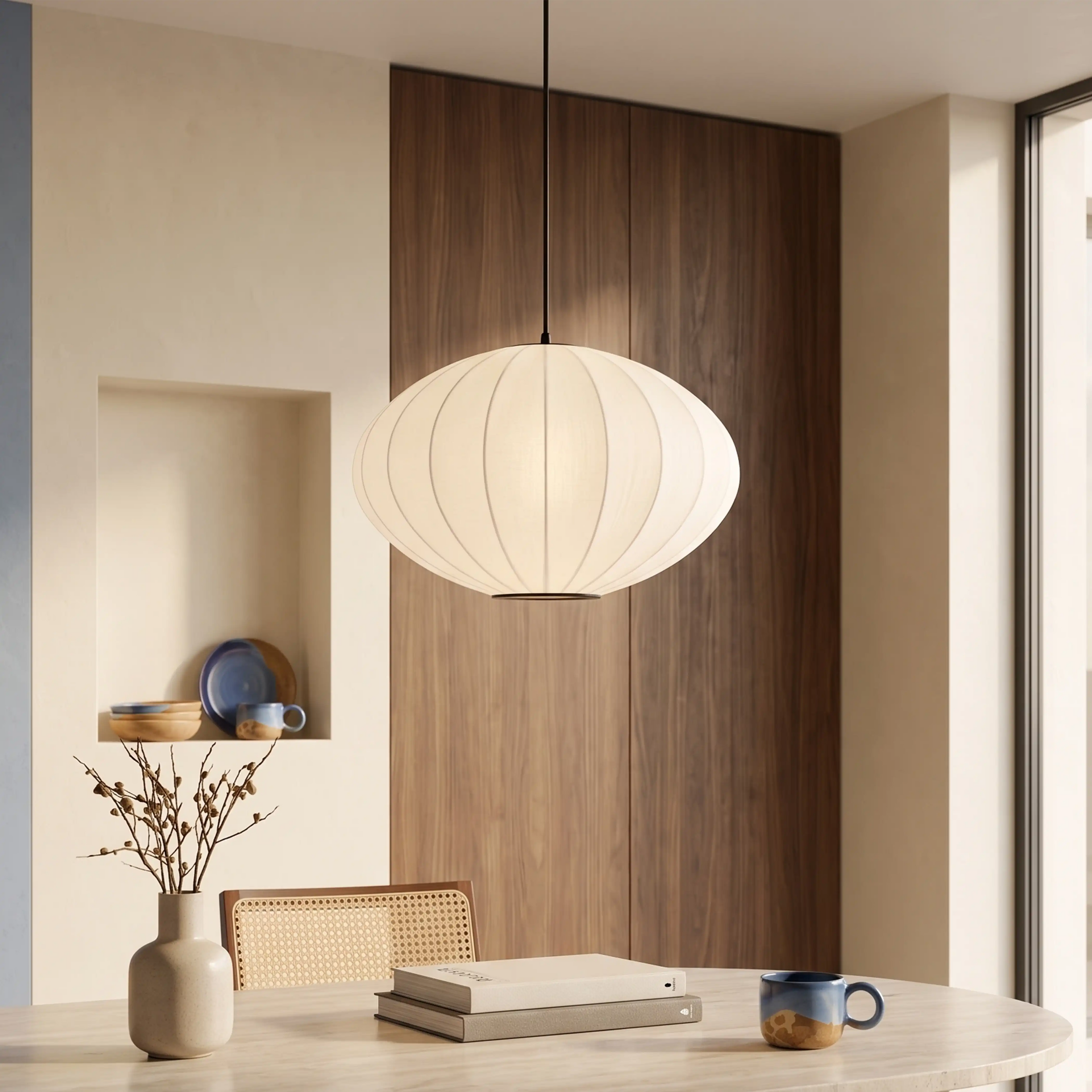 Everett Saucer Bubble Pendant Light | White