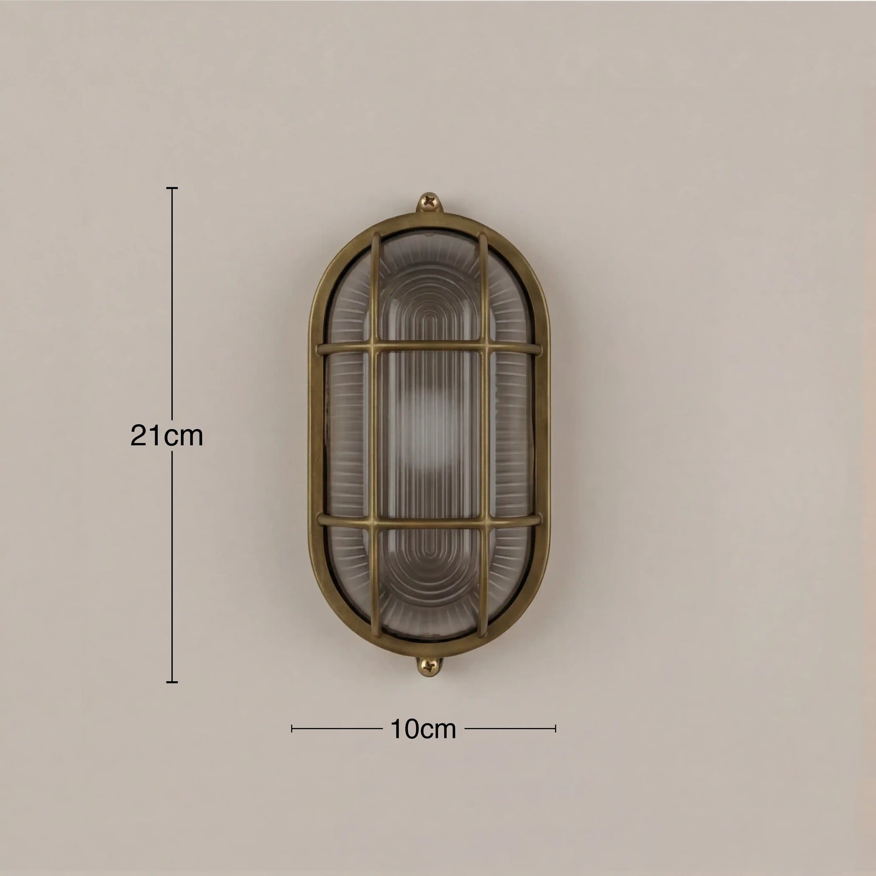 Parker Wall Light | Ribbed Glass & Antique Brass