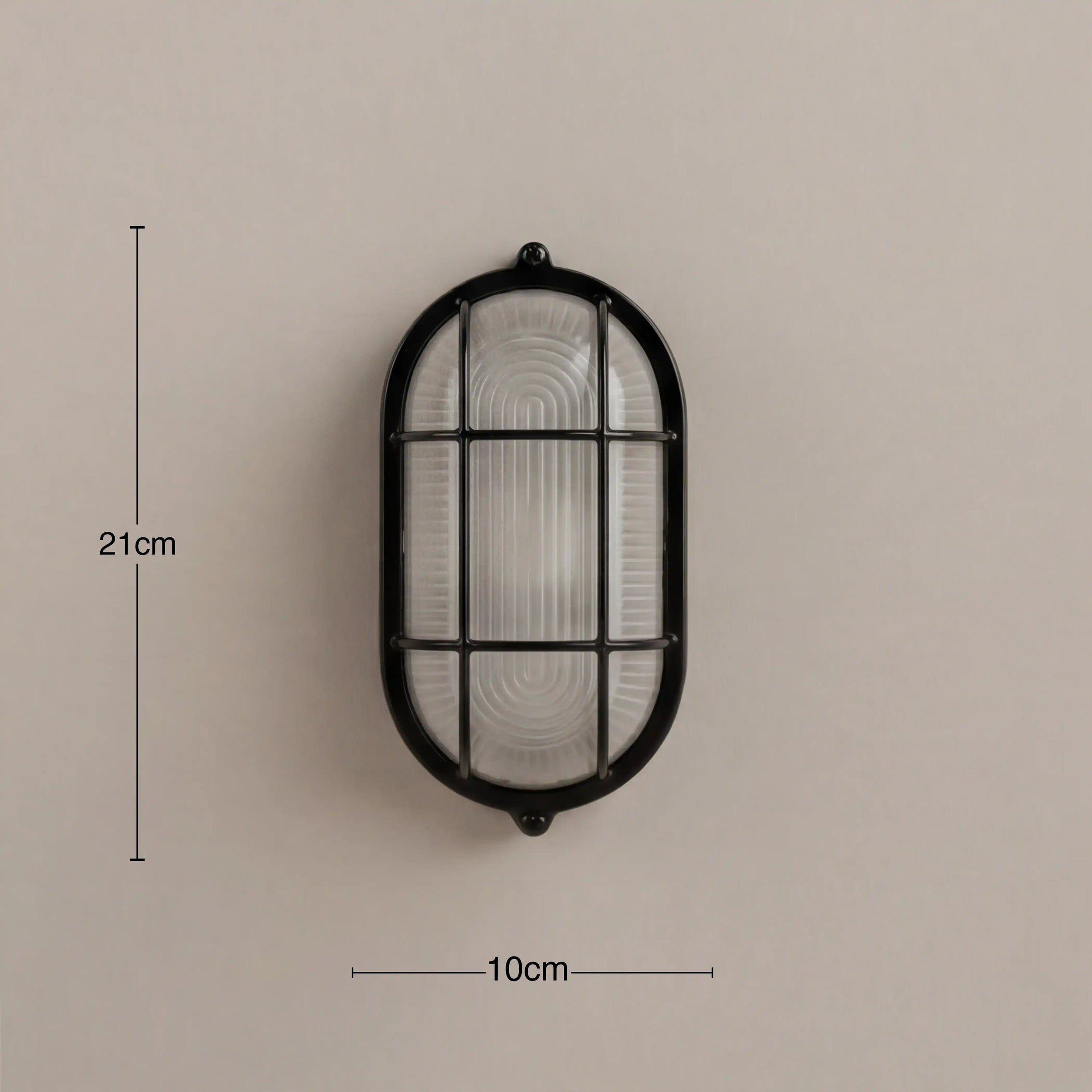 Parker Wall Light | Ribbed Glass & Black