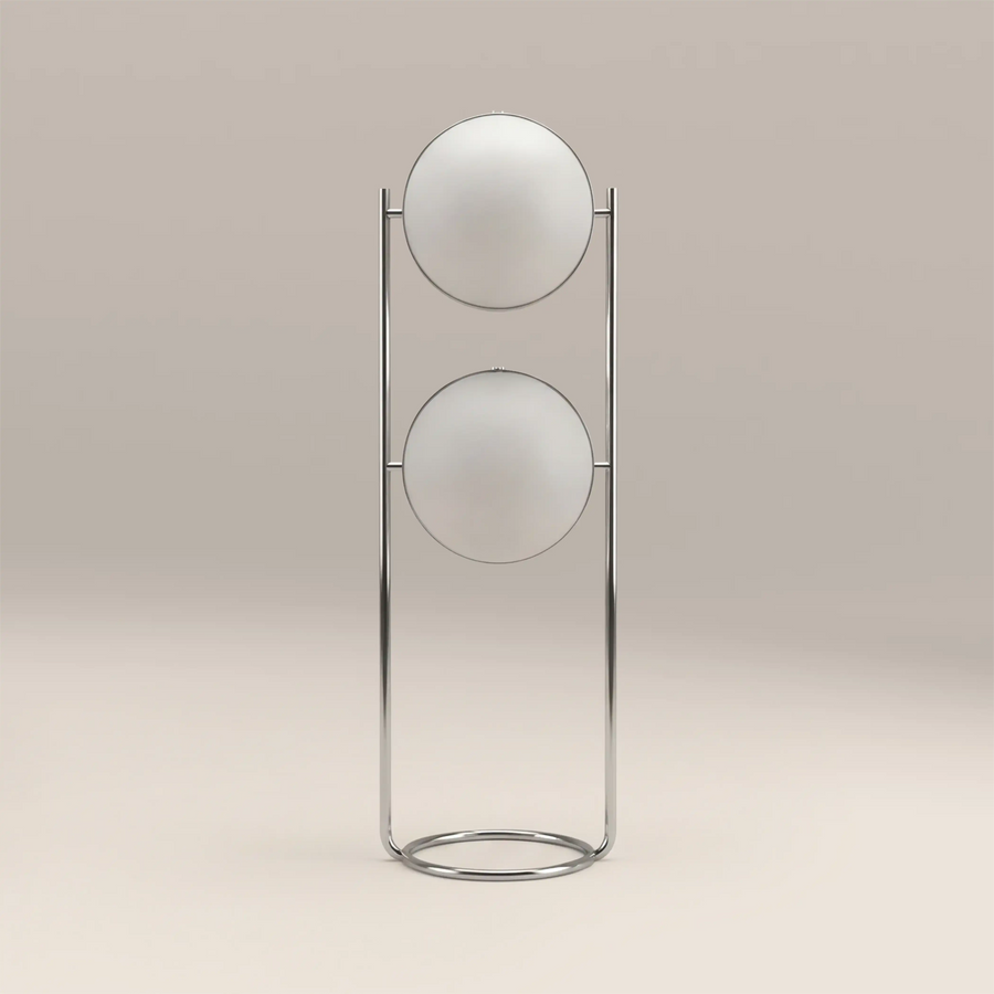 Bodie Floor Lamp | Opal Glass & Chrome
