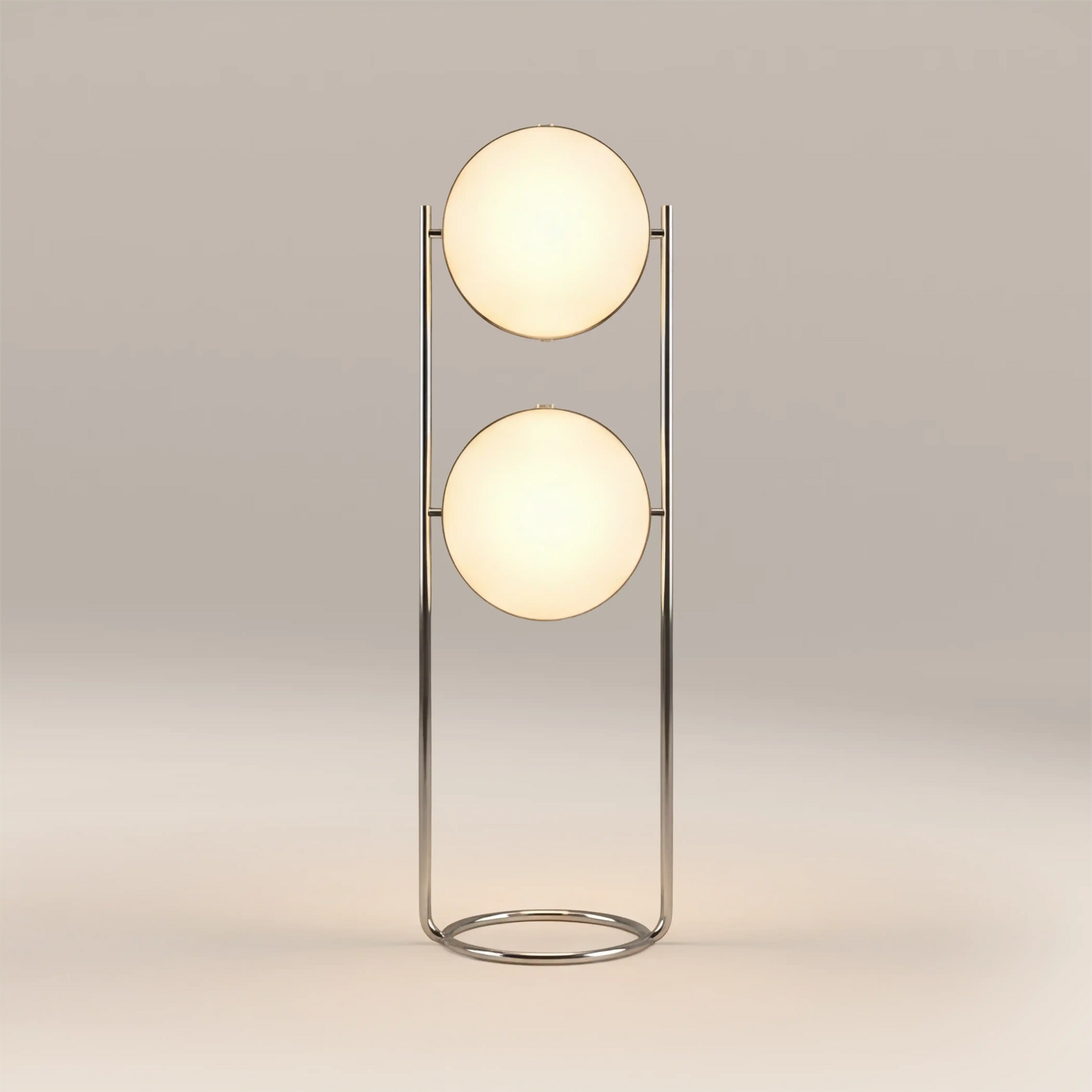 Bodie Floor Lamp | Opal Glass & Chrome