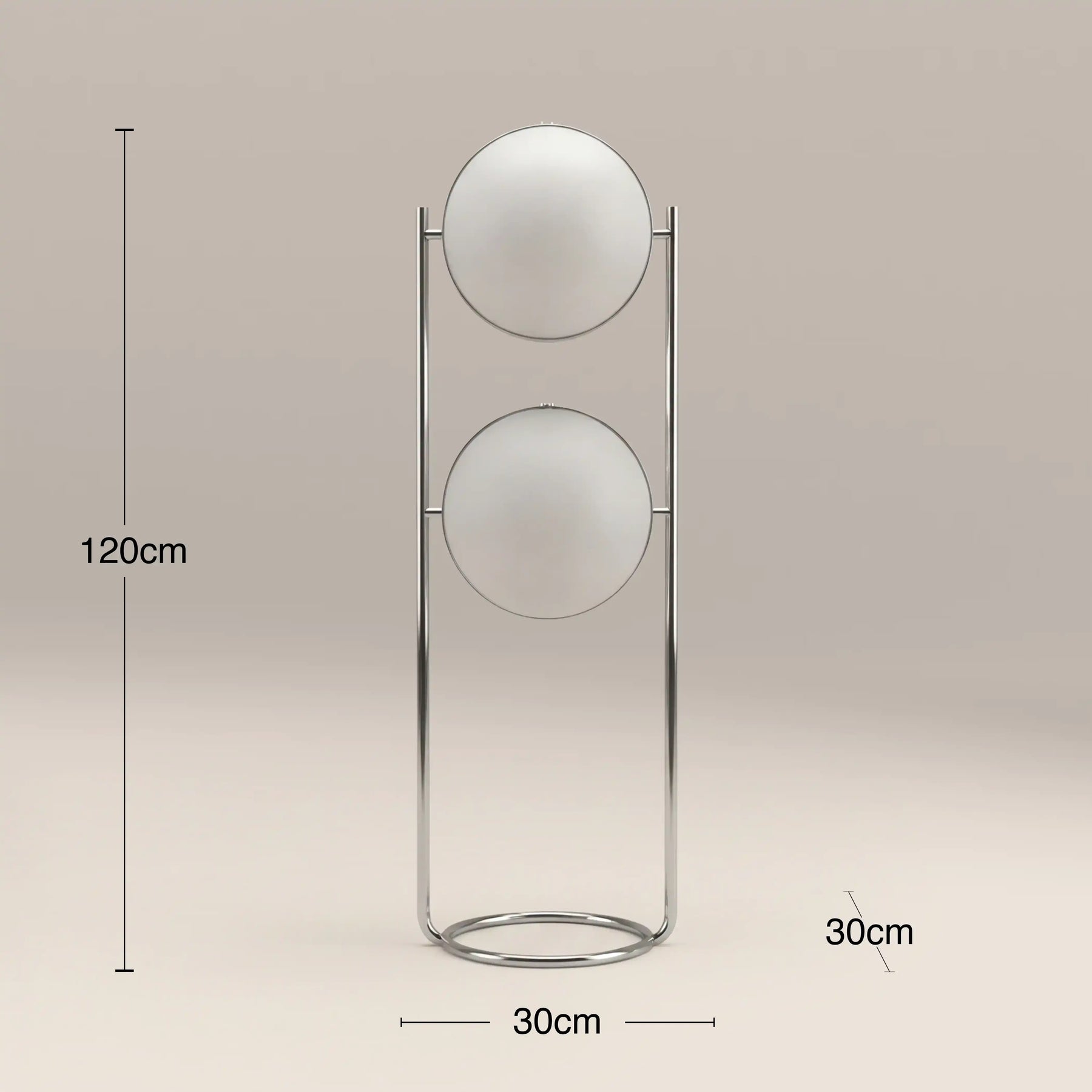 Bodie Floor Lamp | Opal Glass & Chrome