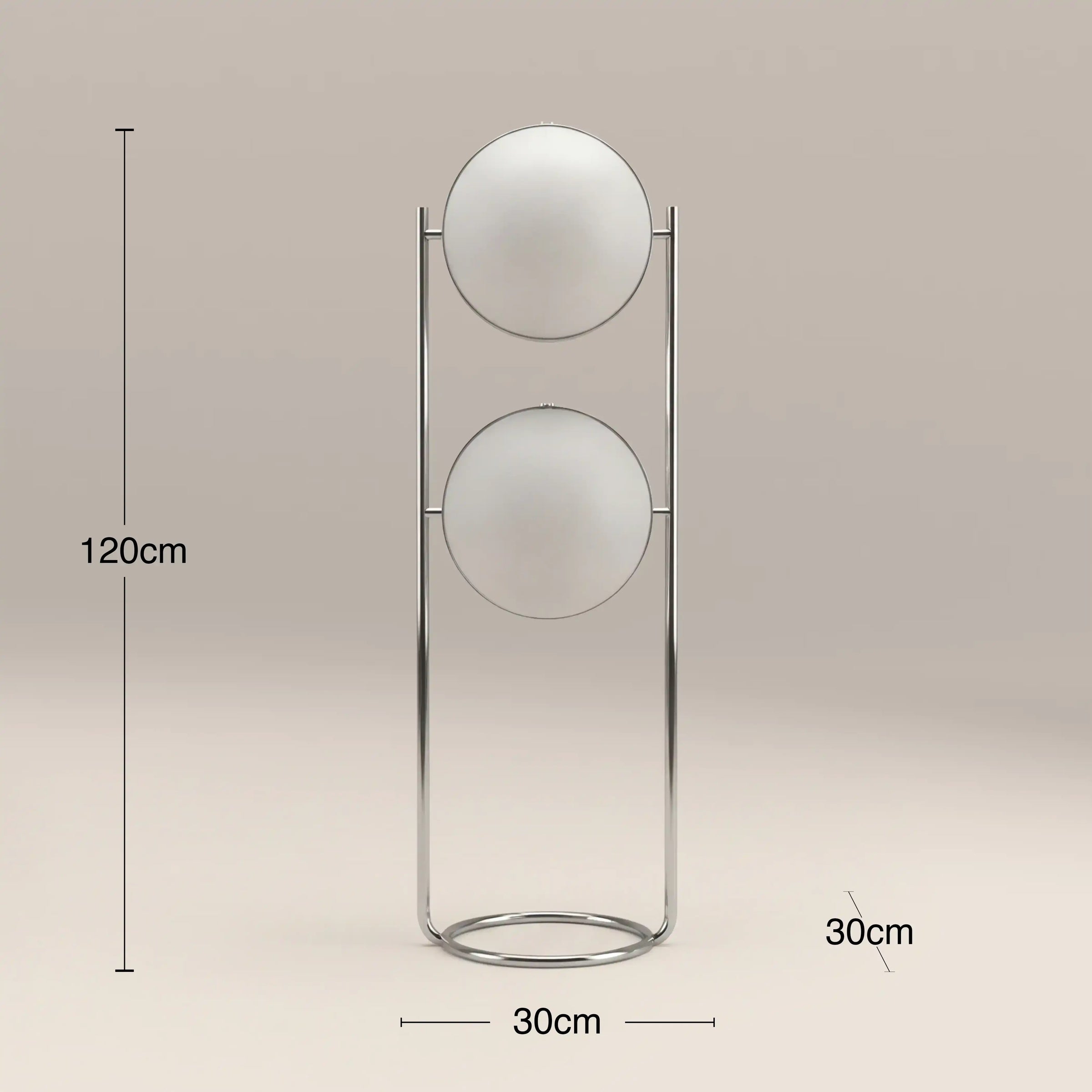 Bodie Floor Lamp | Opal Glass & Chrome