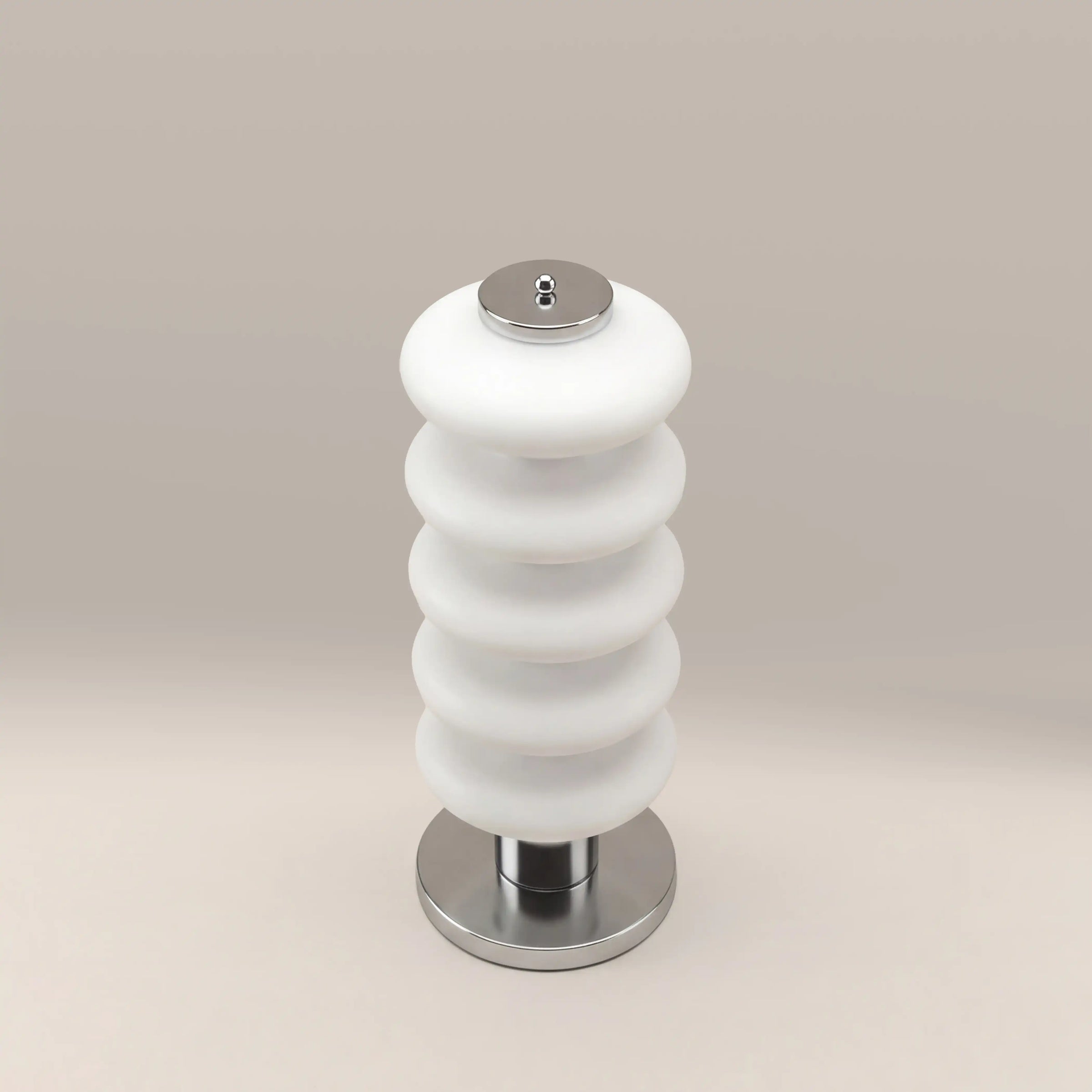 Atomic Table Lamp | Opal & Chrome
