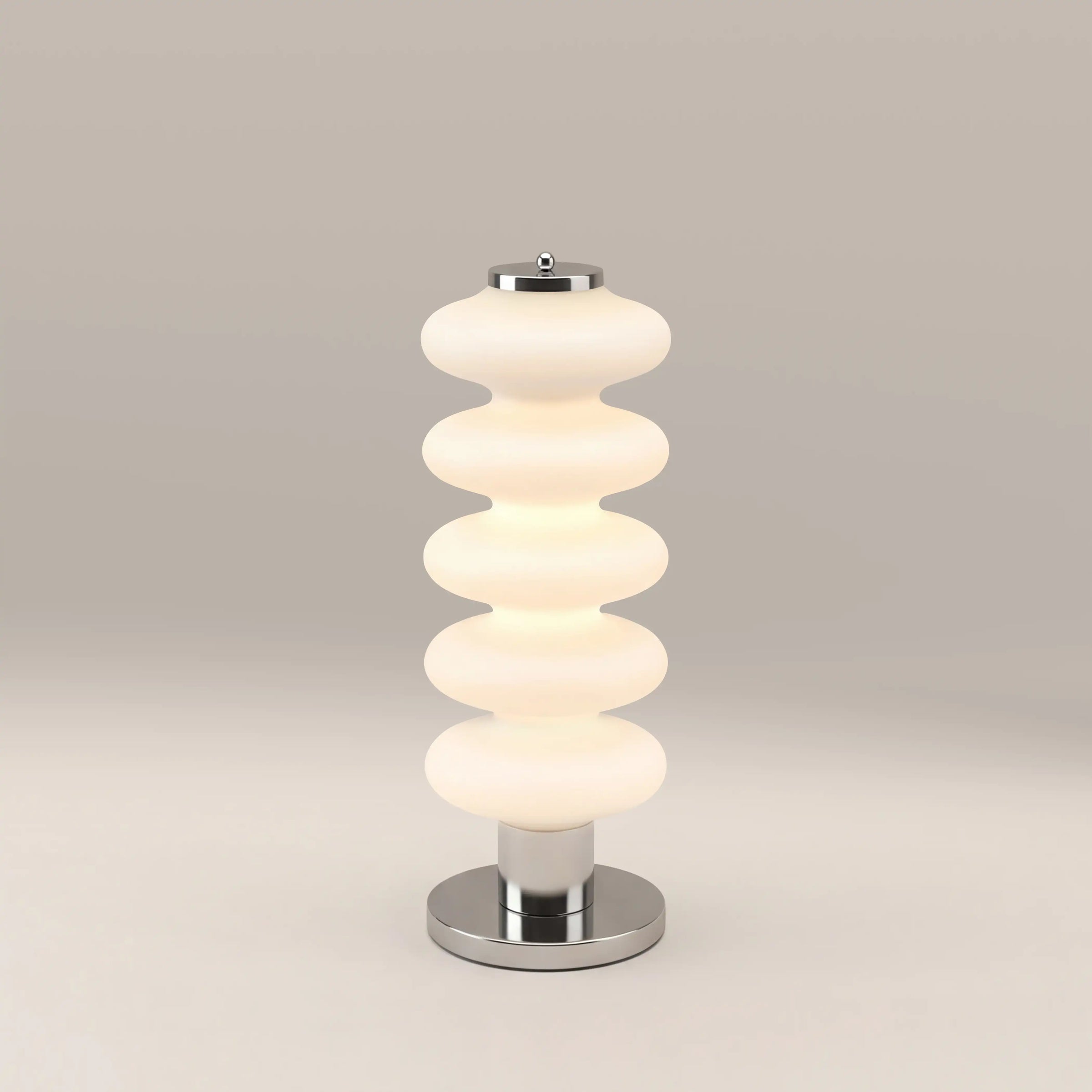 Atomic Table Lamp | Opal & Chrome