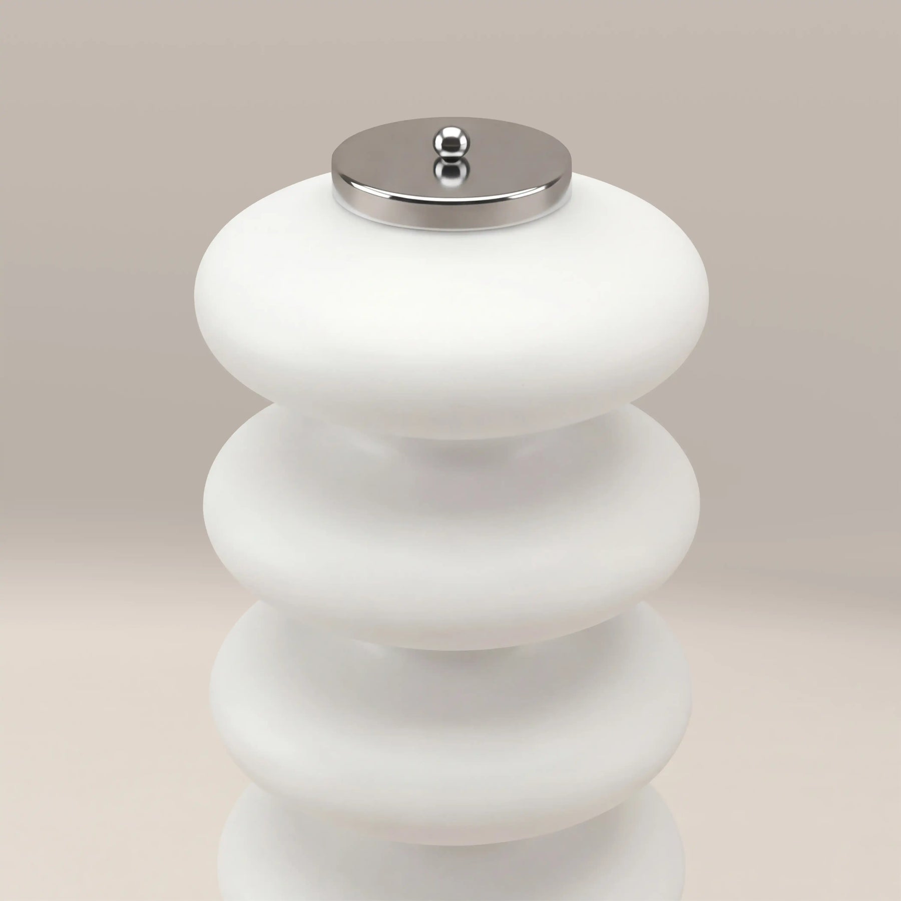 Atomic Table Lamp | Opal & Chrome