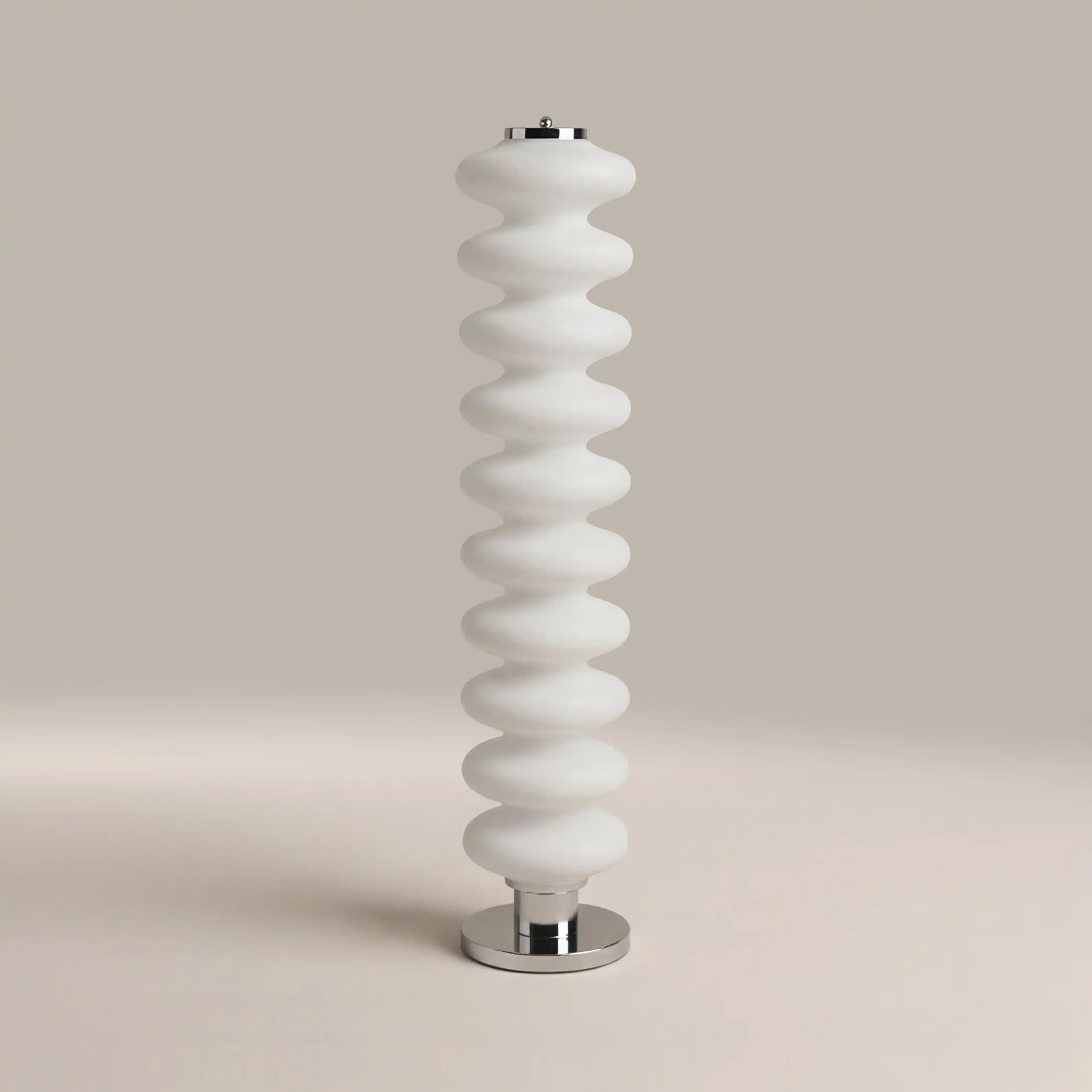 Atomic Floor Lamp | Opal & Chrome