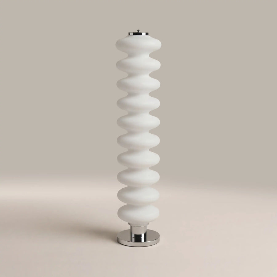 Atomic Floor Lamp | Opal & Chrome