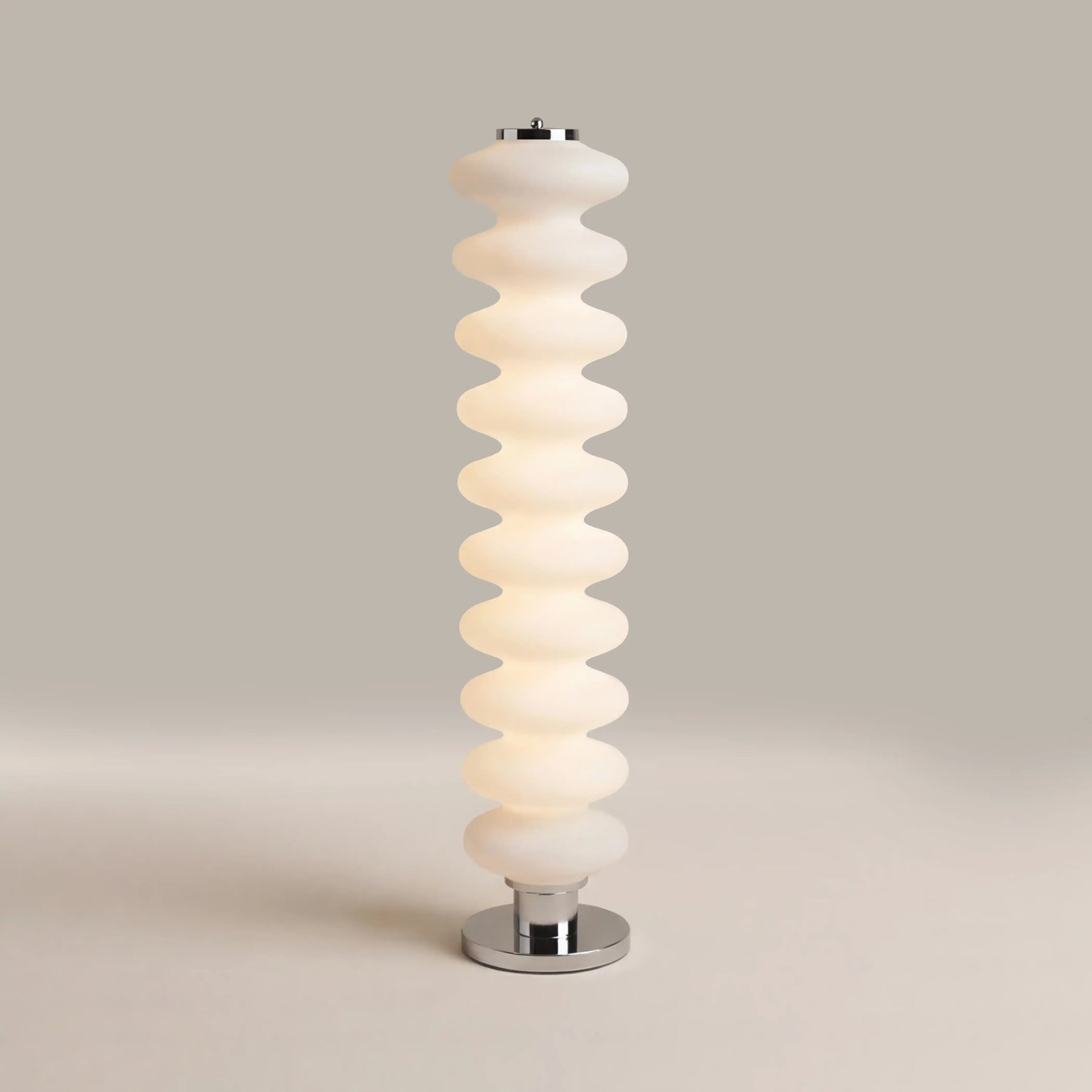 Atomic Floor Lamp | Opal & Chrome