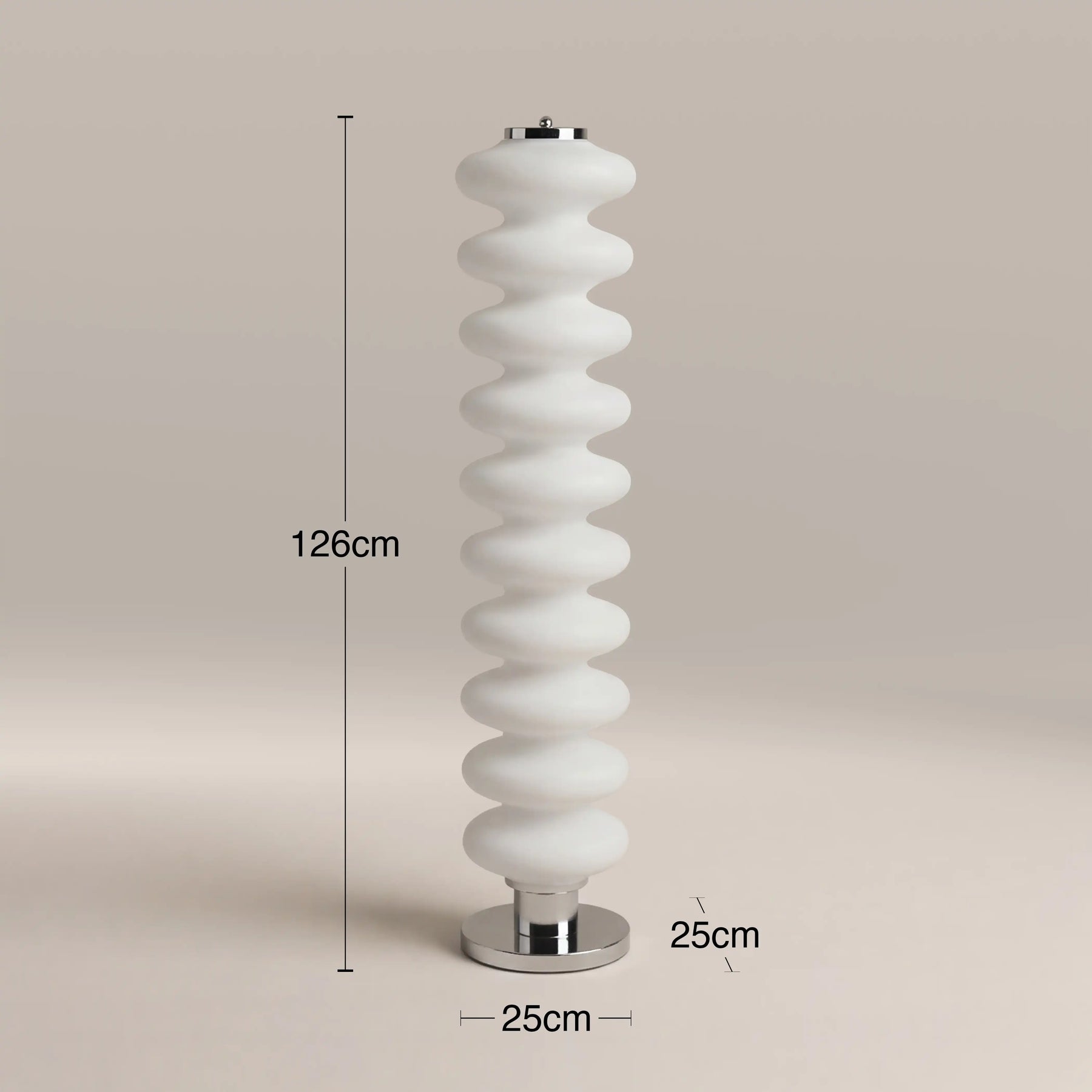 Atomic Floor Lamp | Opal & Chrome