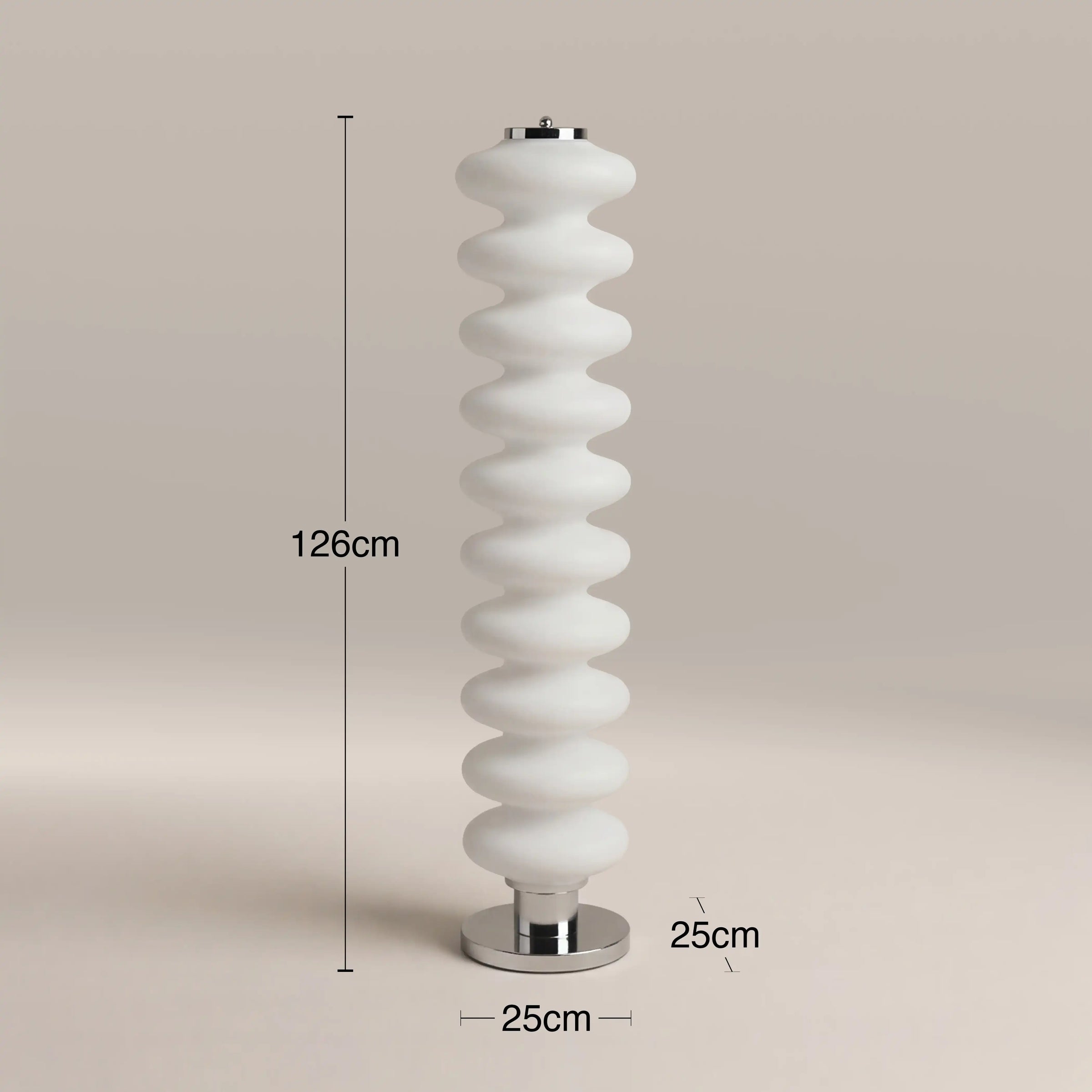 Atomic Floor Lamp | Opal & Chrome
