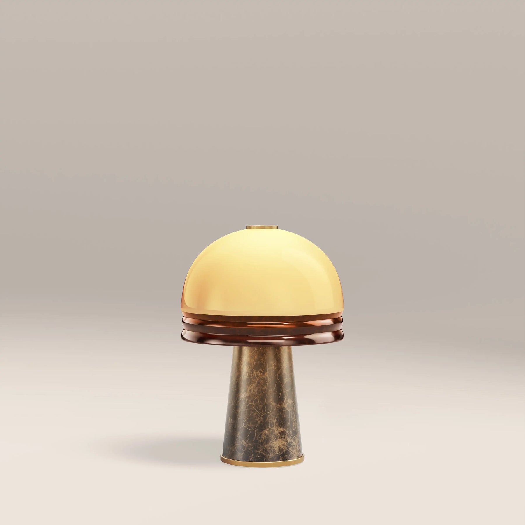 Wanda Table Lamp | Opal Glass & Chocolate Brown Marble
