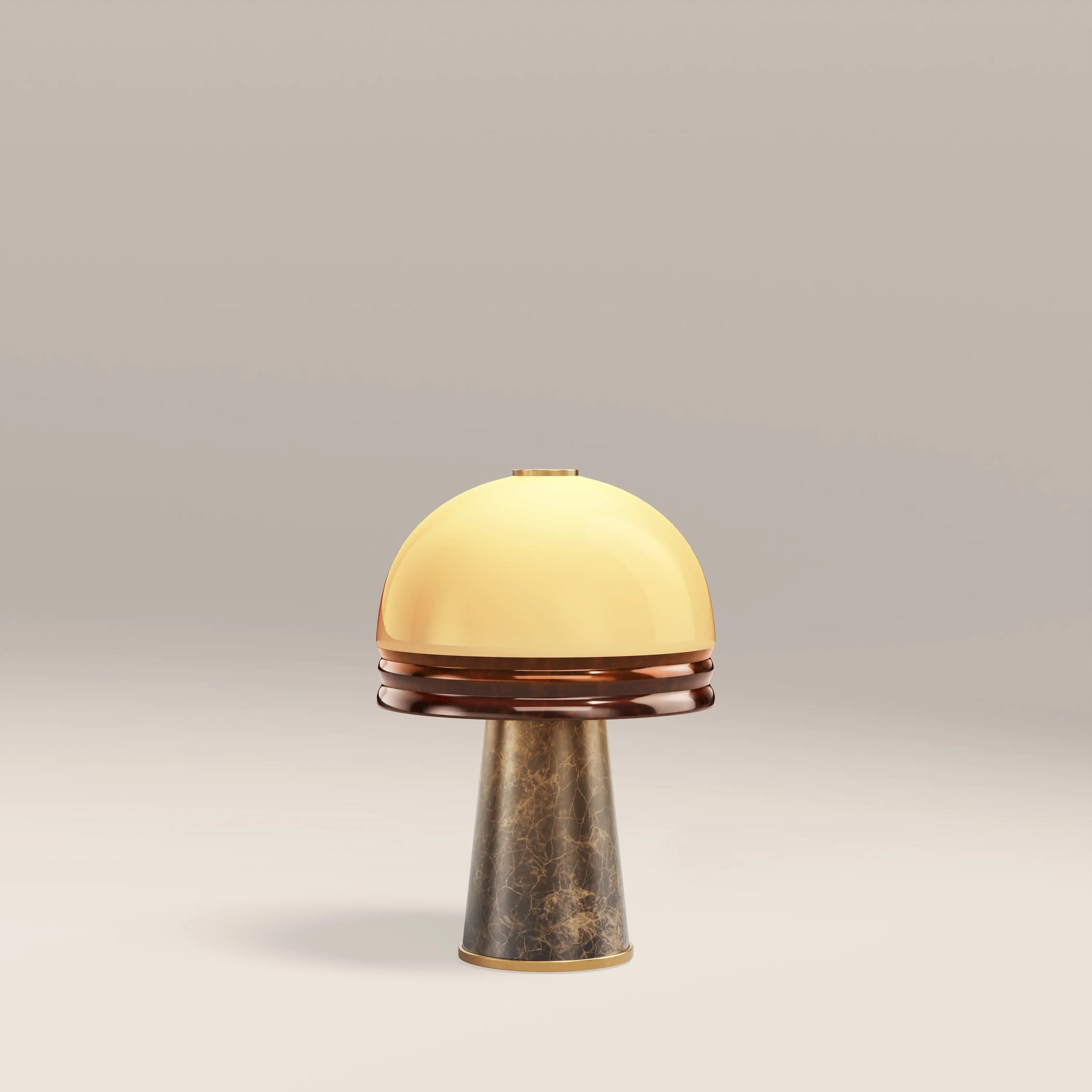 Wanda Table Lamp | Opal Glass & Chocolate Brown Marble