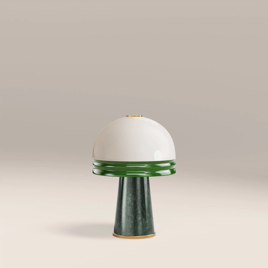 Wanda Table Lamp | Opal Glass & Dark Green Marble