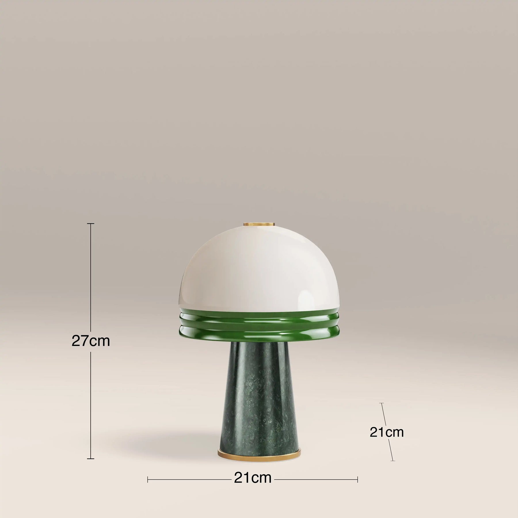 Wanda Table Lamp | Opal Glass & Dark Green Marble